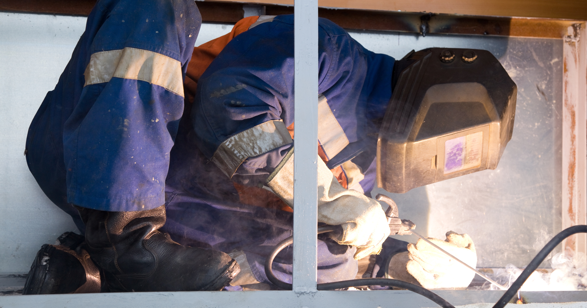 welder in confined space