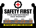 This department has worked days hours minutes seconds without a lost time incident.