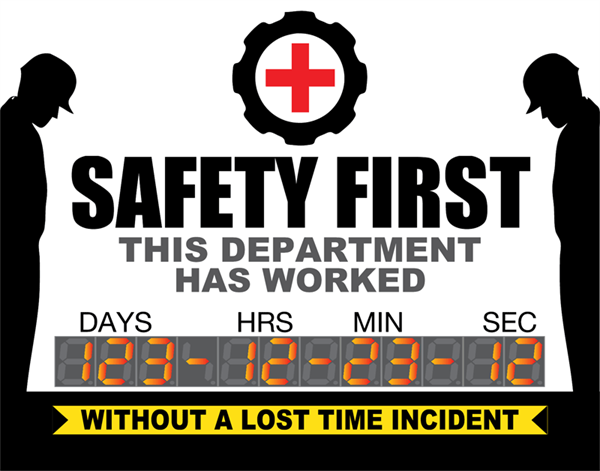 This department has worked days hours minutes seconds without a lost time incident.