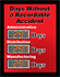 Picture of Number Days Since Last Accident Sign with Three Displays (28Hx22W)