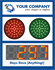 Picture of Stoplight Days Since Last Accident Sign with 5” Counter (28Hx22W) 