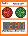 Picture of Stoplight Days Since Last Accident Sign with 5” Counter (28Hx22W) 