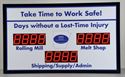 Picture of Days Without Accident Sign with Three Large Counters (36Hx60W)