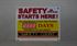 Safety starts here sign for McLane with scrolling message display showing SAFETY COUNT