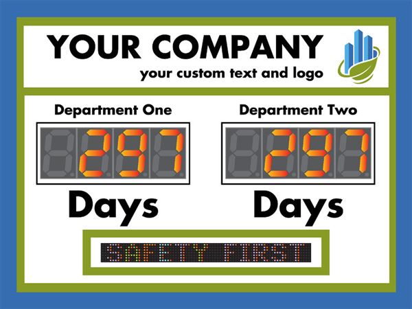 Your company. Department one, Department two.