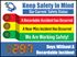 Picture of 4" Stoplight Days Without an Accident Sign with Large Display (36Hx48W)