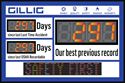 Picture of Scrolling Days Without Accident Sign with two Regular and one Large Display (24Hx36W)