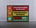 Picture of Stoplight Days Without an Accident Sign with Large Display (36Hx48W)