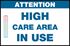Picture of Warning Sign with Multicolor Bar (24Hx36W)
