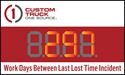 Picture of Days Without An Accident Sign with One 12" Display (36Hx60W)