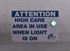 Picture of Warning Sign with Multicolor Light (24Hx36W)