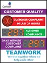 Picture of Red Light Quality Days Without Customer Compaint Signs with Two Large Displays (48Hx36W)