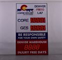 Picture of Custom Electronic Safety Scoreboard with Three Large Counters (60Hx36W)