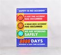 Picture of Stoplight Days Without an Accident Sign with Numeric Display (28Hx22W)