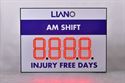 Picture of Days Since Last Accident Sign with 12" Display (36Hx48W)