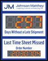 Picture of Days Since Last Accident Sign with 5” Counter and 8 digit counter (28Hx22W)