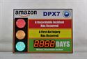 Picture of Stoplight Days Without an Accident Sign with Large Display (36Hx48W)