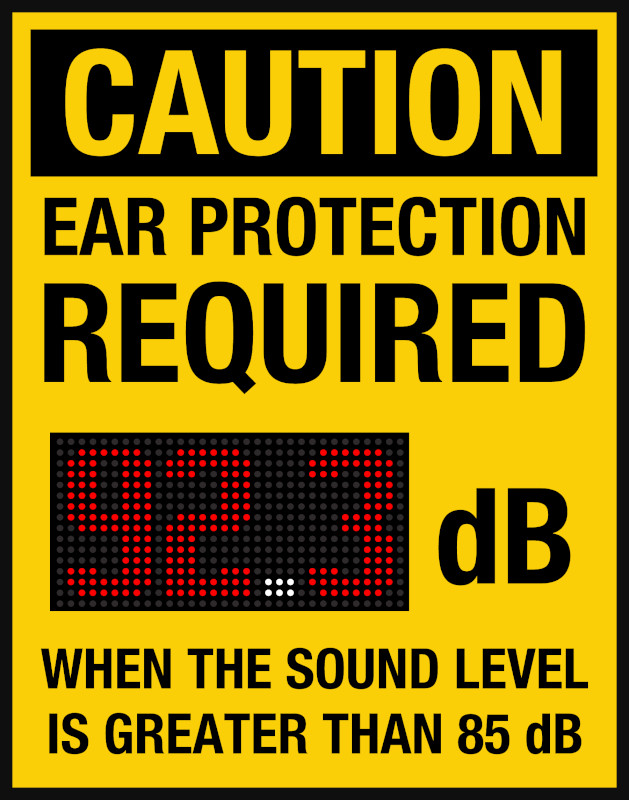 Decibel Meter Sign with 6" display