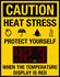 Picture of Heat Stress Sign with 6" Temperature Display (28Hx22W)