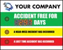 Picture of Safety Sign with Large Counter and 4" Stoplights (48Hx60W)
