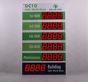 Picture of Custom Days Since Last Accident Sign with Six Large Counters (60Hx36W)