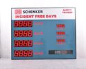 Picture of Scoreboard with 4" Multi-Color Four Large Counters Three Counters, and Scrolling Message (48Hx60W)