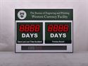 Picture of Scrolling Message Digital Safety Sign with Two Large Counters (36Hx48W)