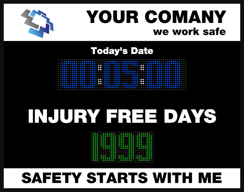 Scoreboard Sign with Flexible Matrix Display Counter