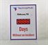 Picture of Days without Accident Sign with One Large Display (48Hx36W)