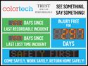 Picture of Sign with two displays, One Large Display and wide scrolling message (36Hx48W)