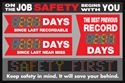 Picture of Sign with three 4 digit large Displays and Scrolling Message (48Hx72W)