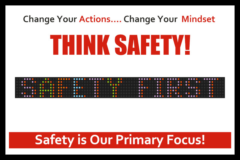 Sign with Half Height Large Scrolling Message