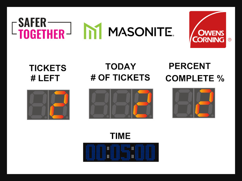 Sign with Large 2 digit and 3 digit displays