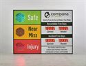 Picture of Stoplight Days Without an Accident Sign with four Displays (36Hx48W)