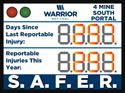Picture of Sign with Two 8" Displays and red green stop lights (36Hx48W)