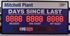Picture of Sign with Three Eight Inch Displays and Large Scrolling Message (48Hx96W)