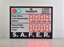 Picture of Sign with Two 8" Displays and red green stop lights (36Hx48W)